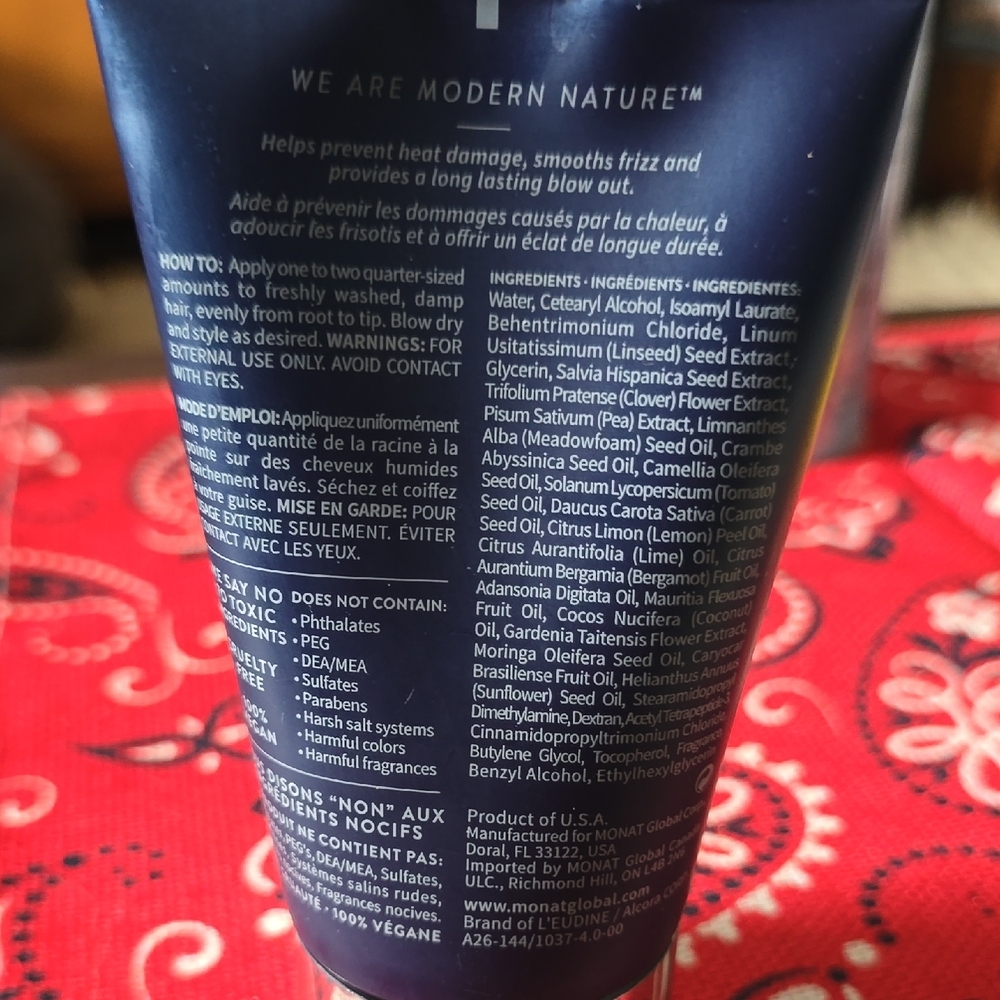 MONAT Blow Out Cream - Smooth Protect Control (Blue Tube) - Picture 3 of 3